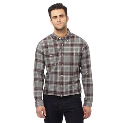 Hammond & Co. by Patrick Grant Big and tall grey checked tailored fit shirt